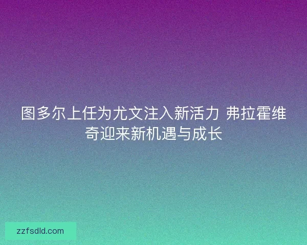 图多尔上任为尤文注入新活力 弗拉霍维奇迎来新机遇与成长